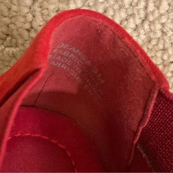 ❤️⚡️SoftMoc Red Faux Suede Slip-On Shoe Boots Heeled Ankle Style Sz 9M EUC - Picture 8 of 9